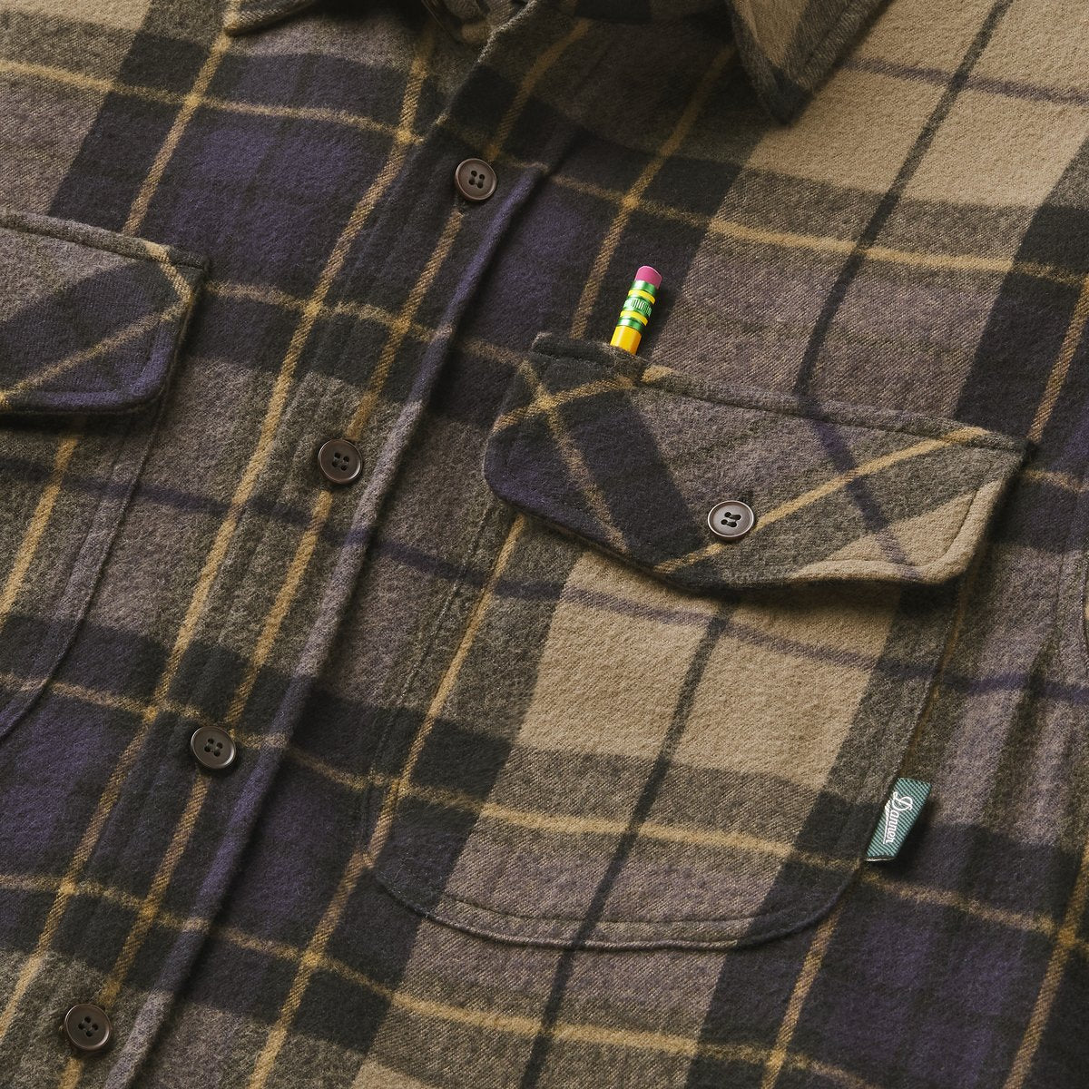 Danner Cedar Mill Cotton Flannel Shirt Navy/Olive Tartan Plaid