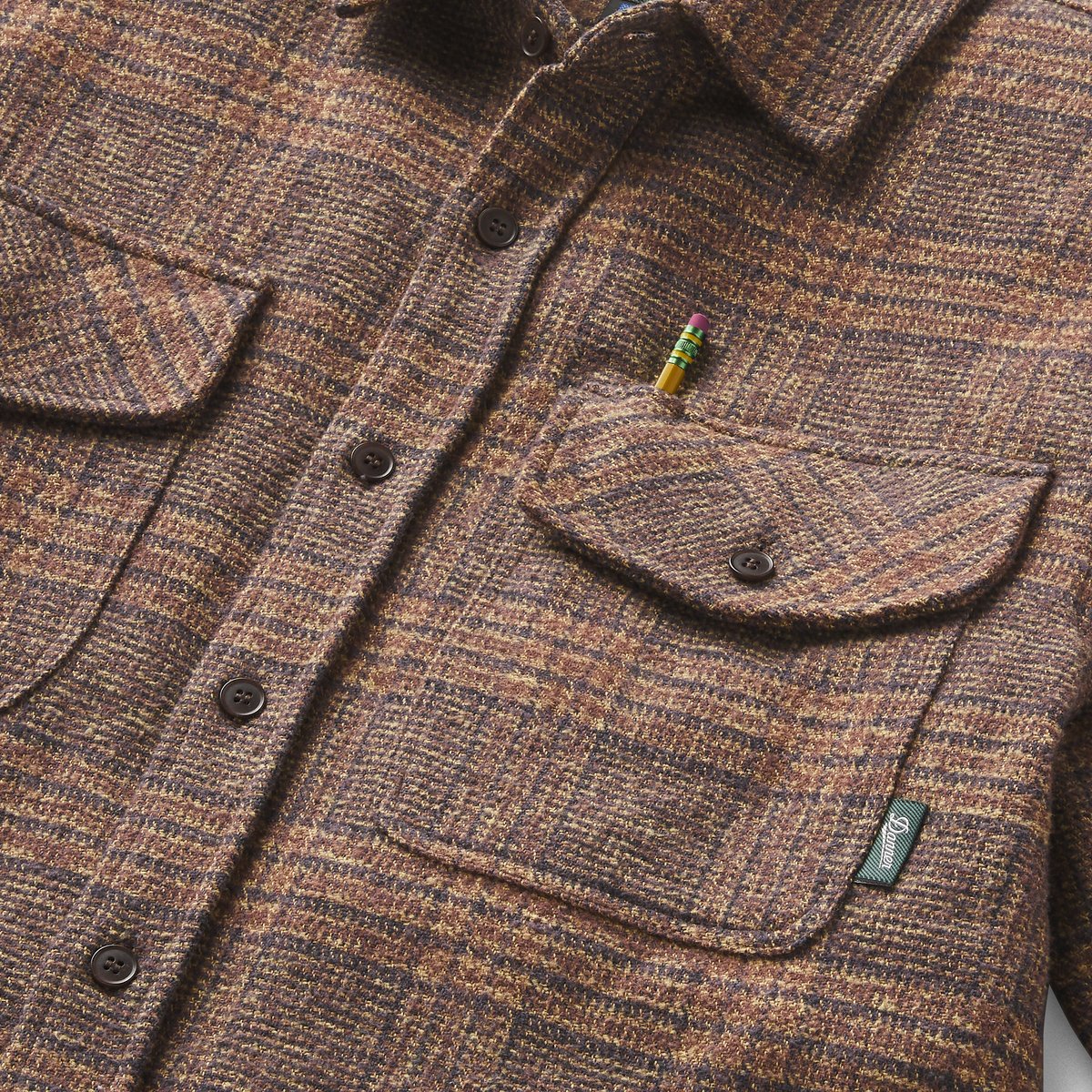 Danner Cedar Mill Cotton Flannel Shirt Brown/Tan Tweed Plaid