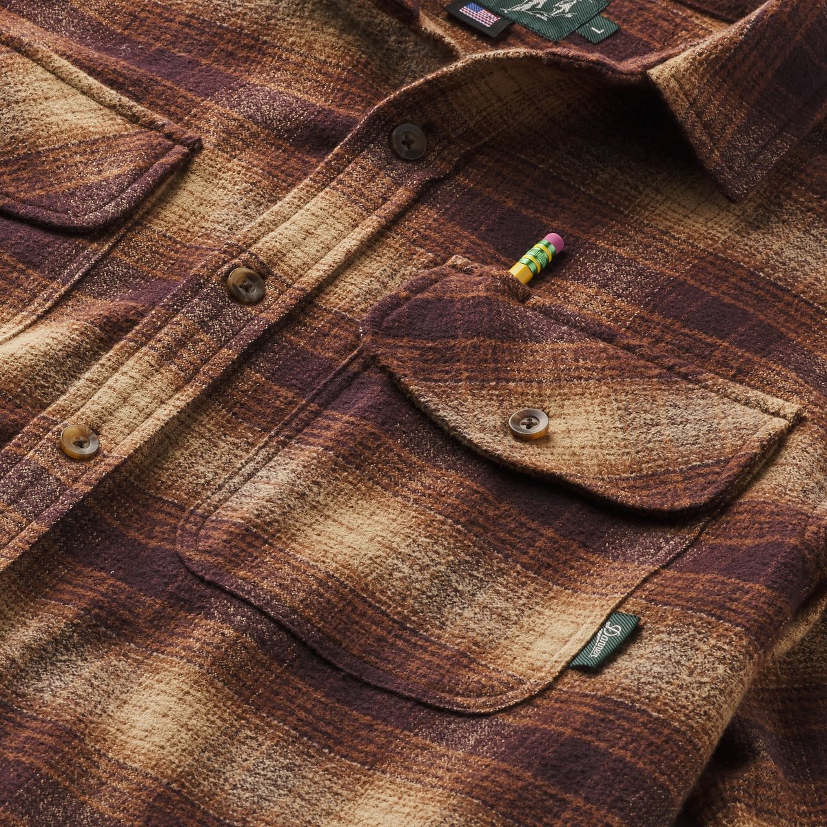 Danner Cedar Mill Cotton Flannel Shirt Espresso Plaid