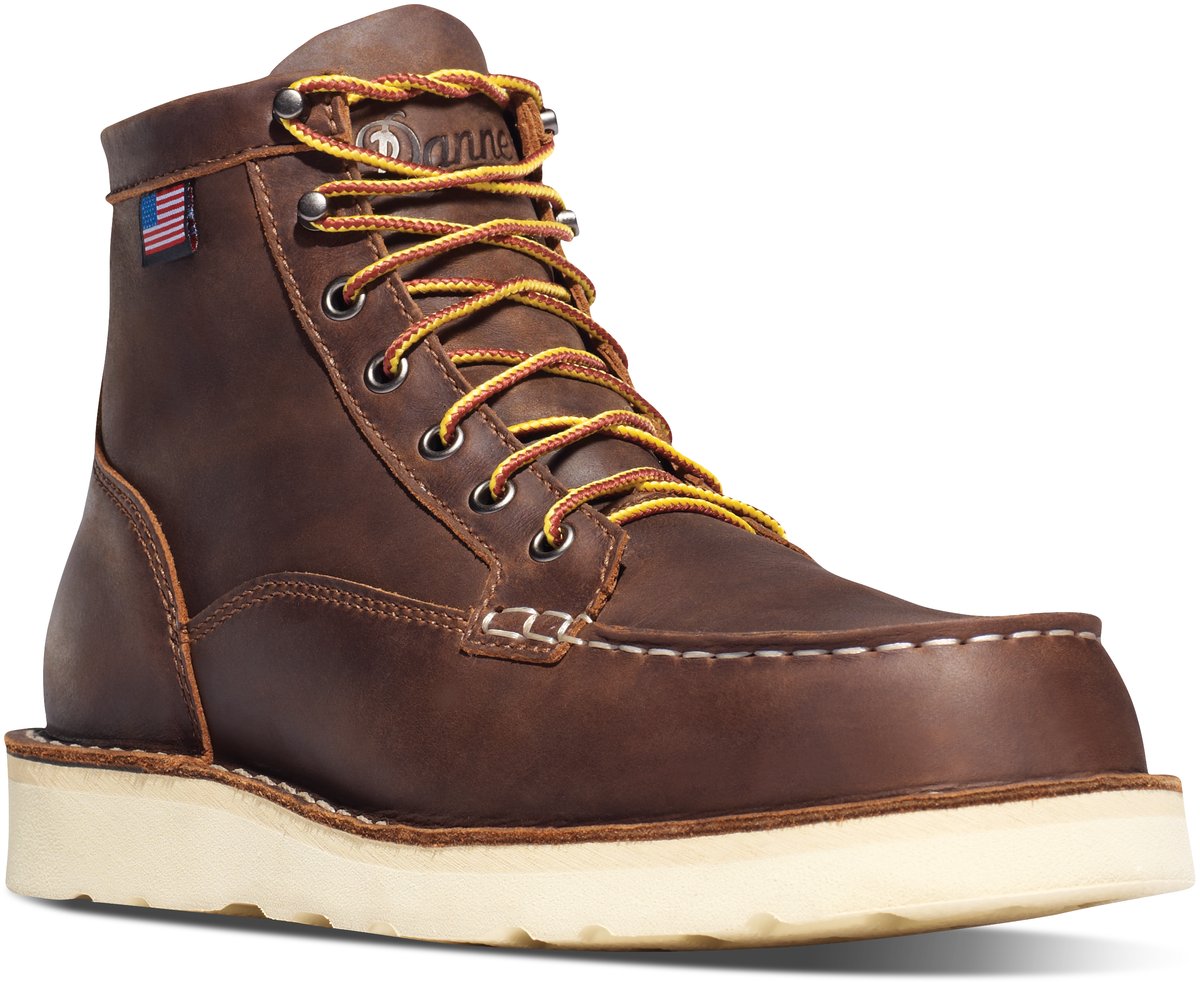Danner Bull Run Moc Toe 6" Brown Steel Toe
