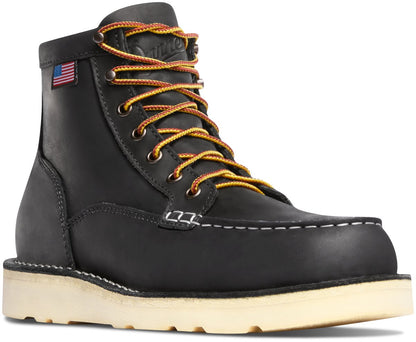 Danner Bull Run Moc Toe 6" Black Steel Toe