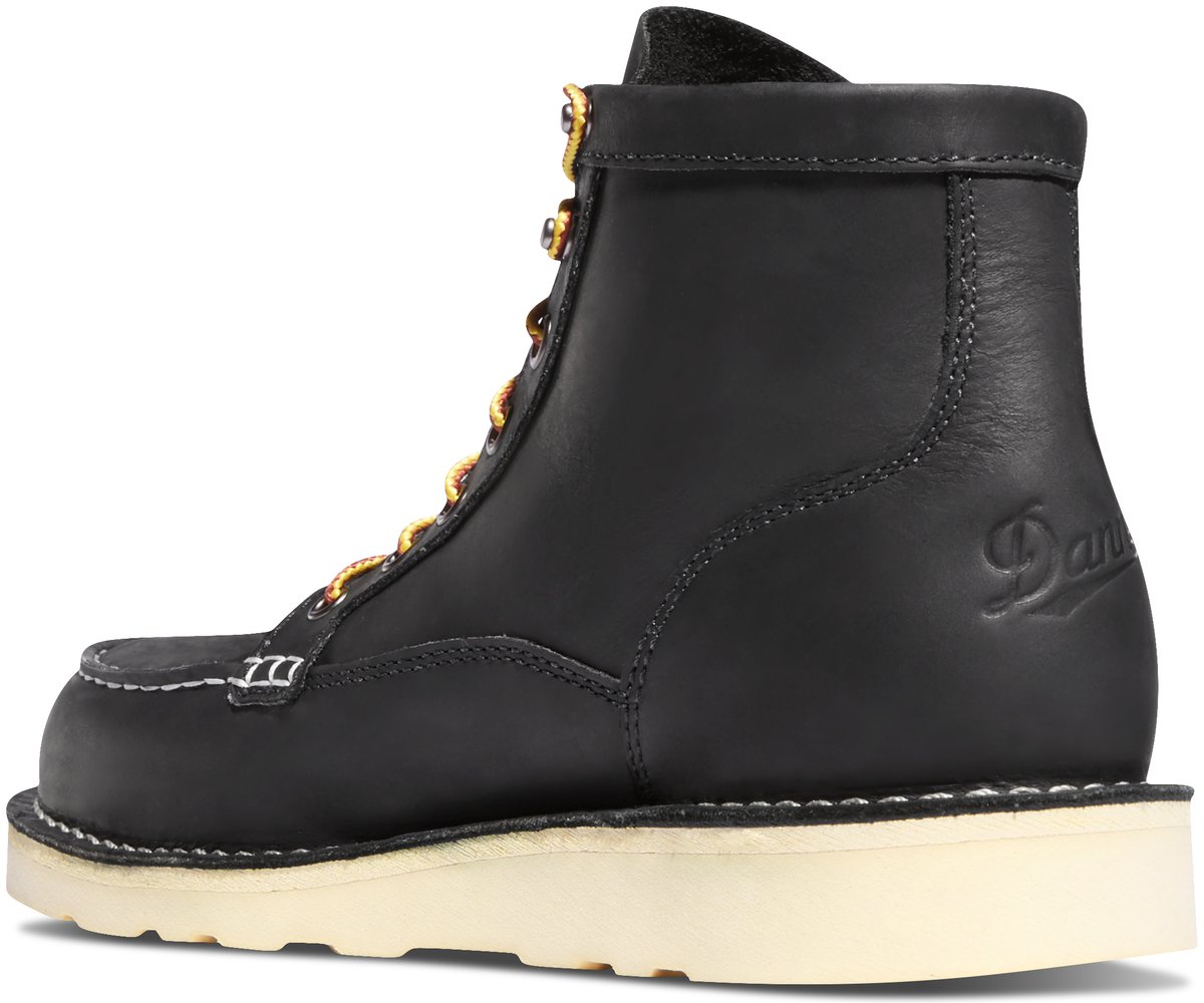Danner Bull Run Moc Toe 6" Black Steel Toe