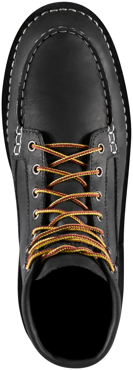 Danner Bull Run Moc Toe 6" Black Steel Toe
